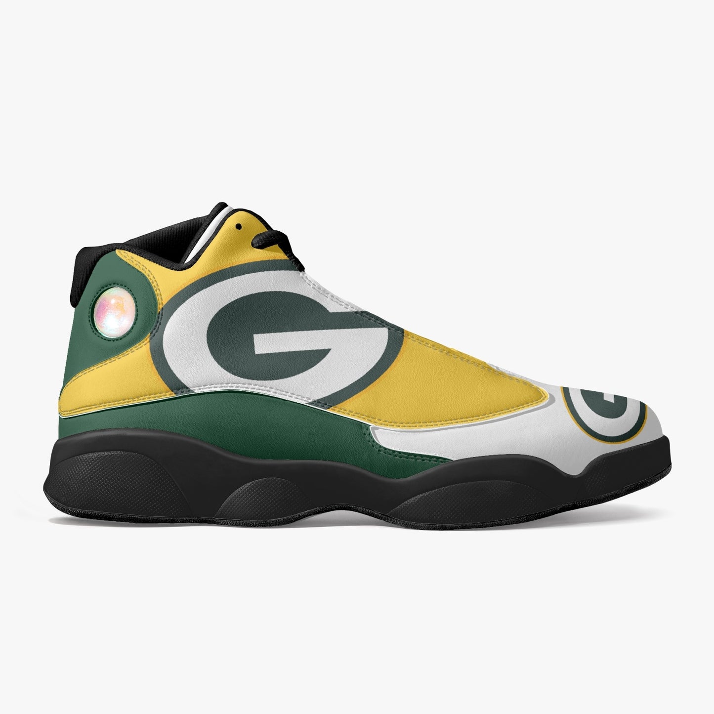 Green Bay Title Town Edition "White Toe" Sneakers - Green/Gold/White/Black