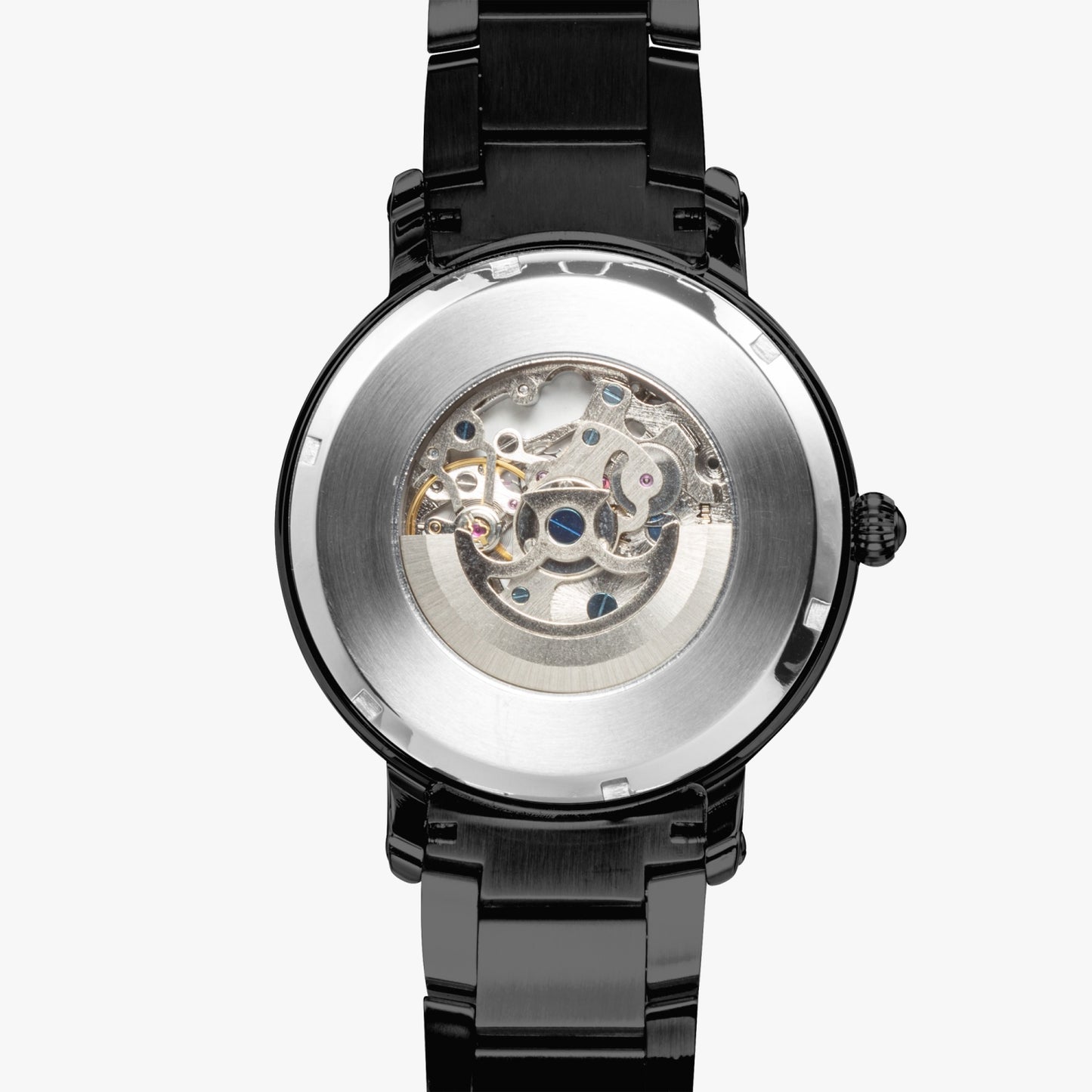 Grey Matter Mogul Logo Black Steel Strap Automatic Watch (With Indicators)