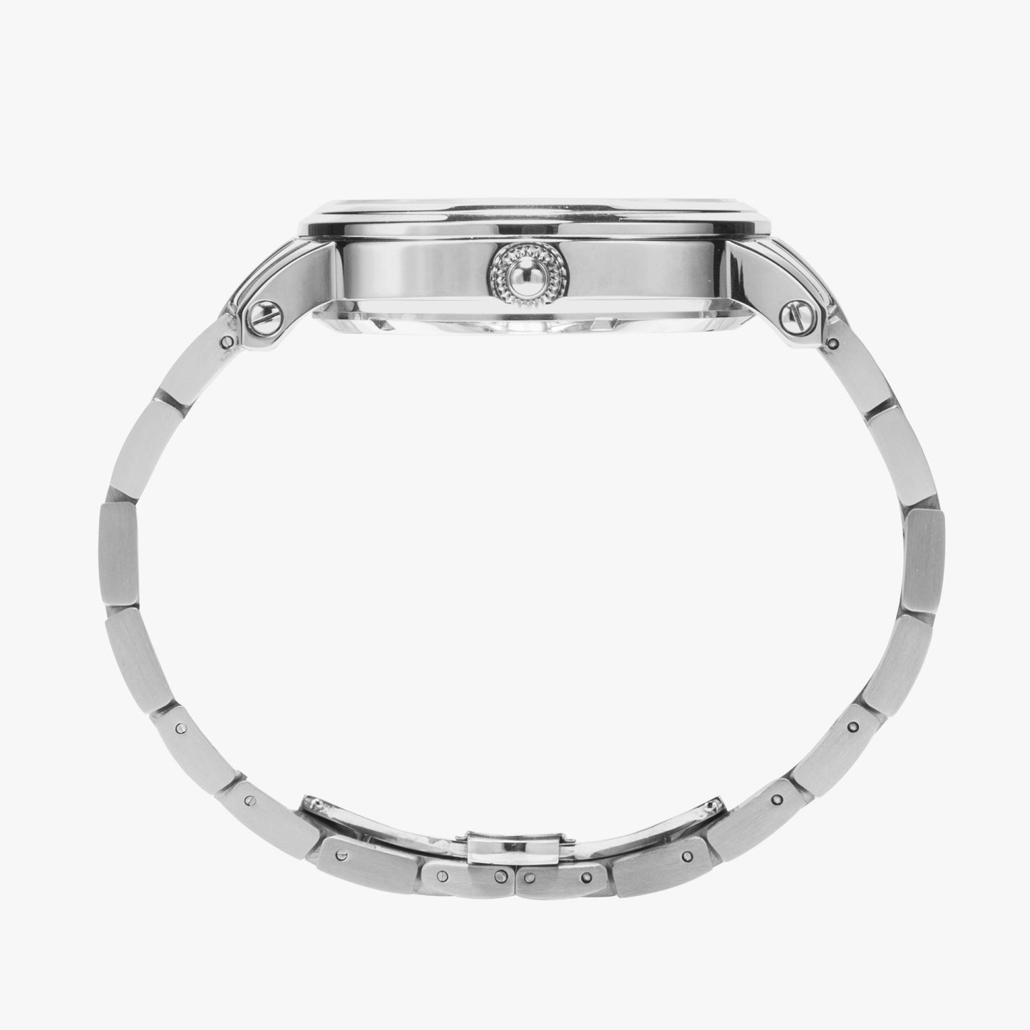Grey Matter Mogul Logo Black Steel Strap Automatic Watch (With Indicators)
