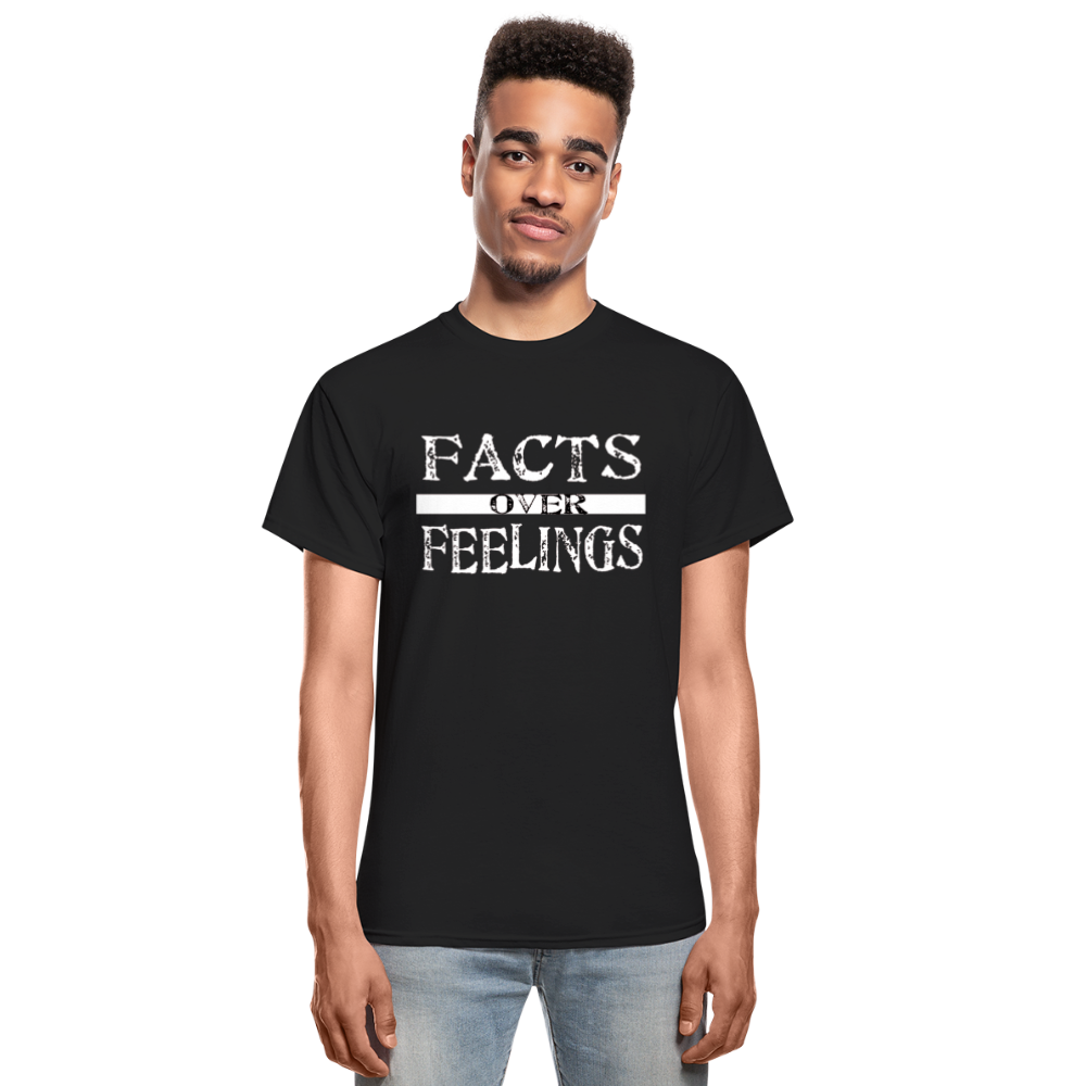 Facts Over Feelings T-Shirt Black - black