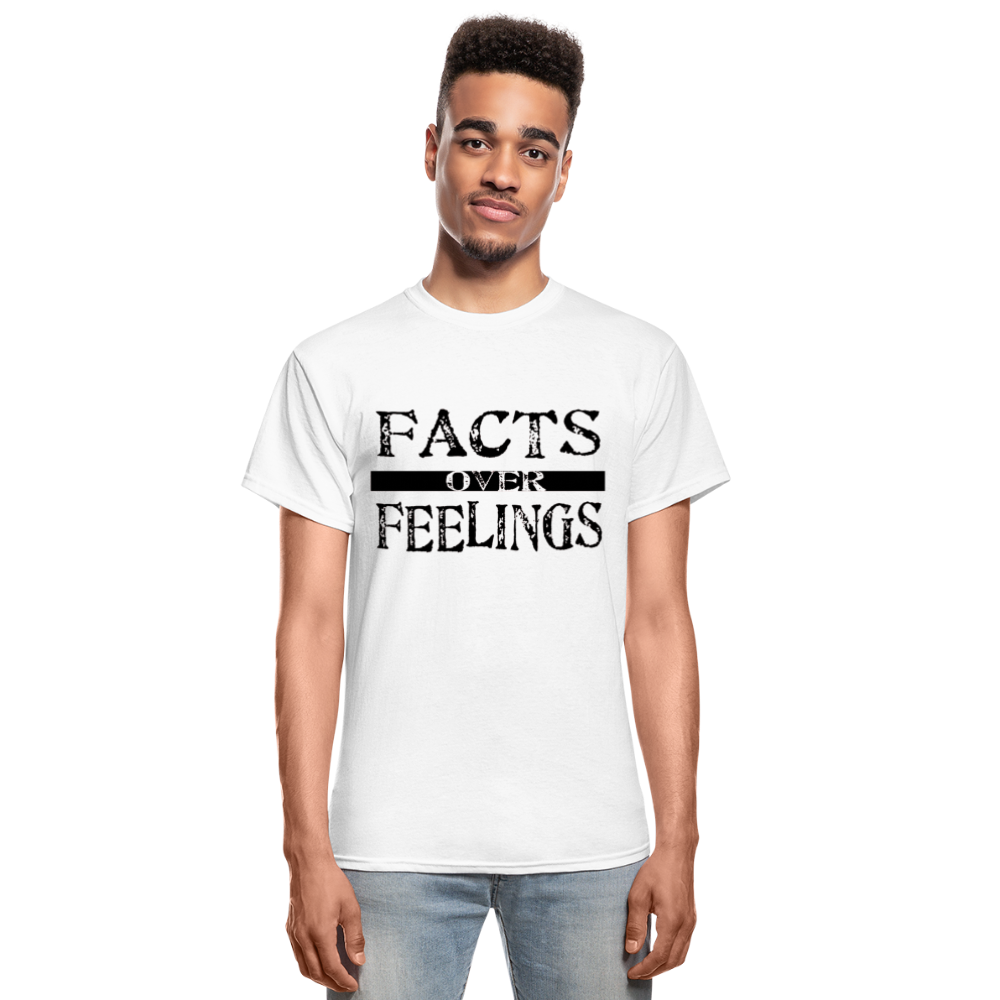 Facts Over Feelings T-Shirt - white
