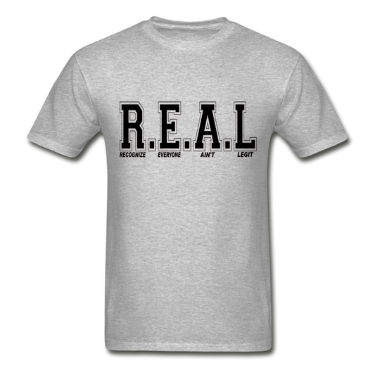 R.E.A.L T-Shirt White - heather gray