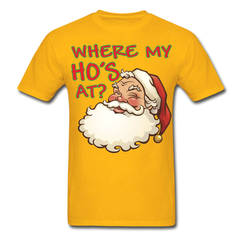 Santa Face T-Shirt - gold