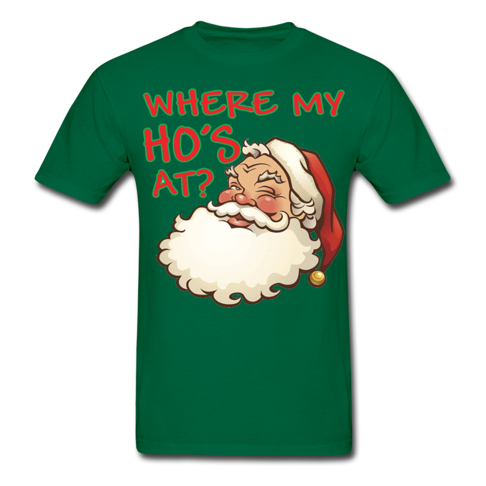 Santa Face T-Shirt - bottlegreen