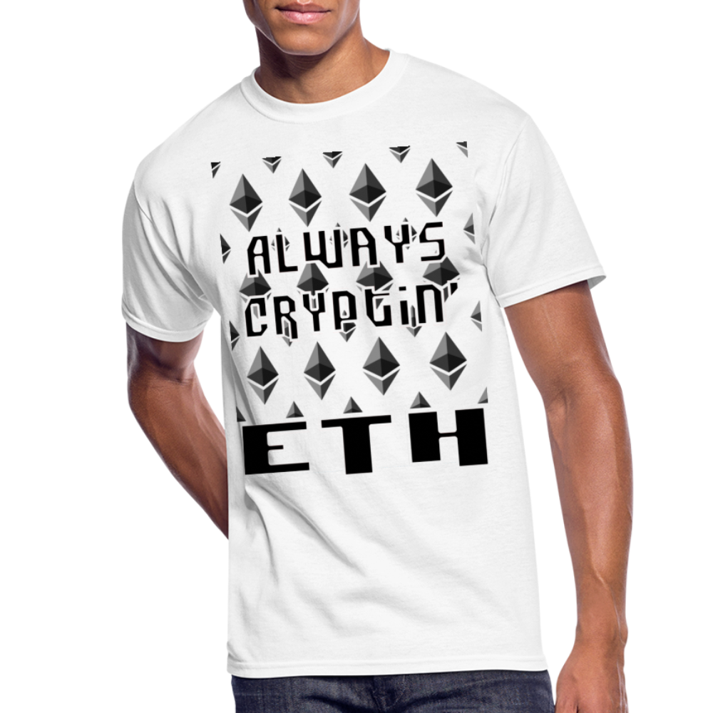 Crypto Currency "Always Cryptin'" Ethereum Coin ETH T-Shirt - white