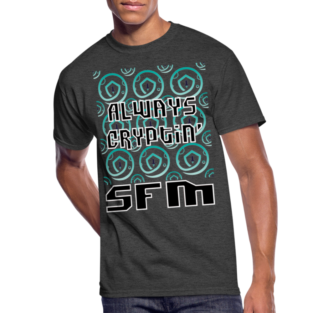 Crypto Currency "Always Cryptin'" Safemoon Coin SFM T-Shirt - heather black