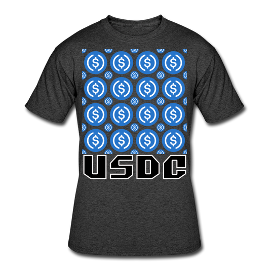Crypto Currency USD Coin USDC T-Shirt - heather black