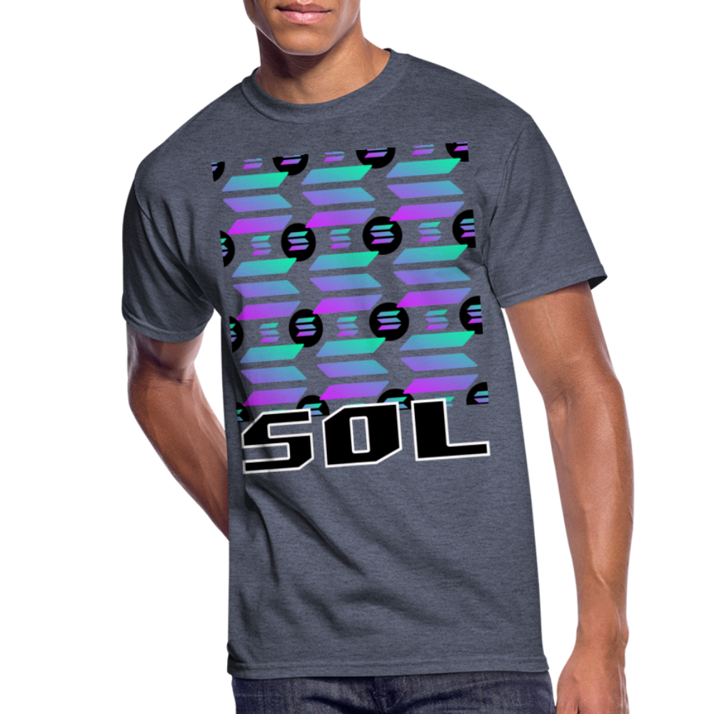 Crypto Currency Solana Coin SOL T-Shirt - navy heather