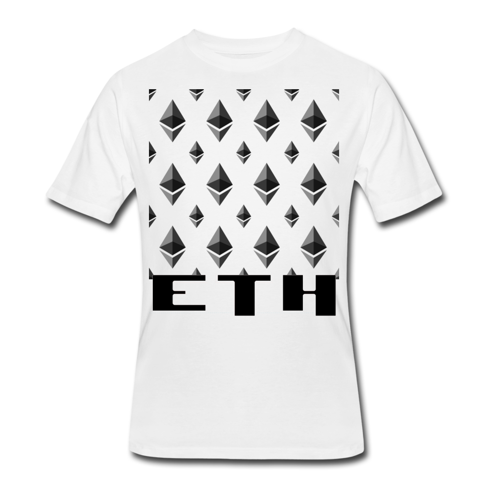 Crypto Currency Ethereum Coin ETH T-Shirt - white