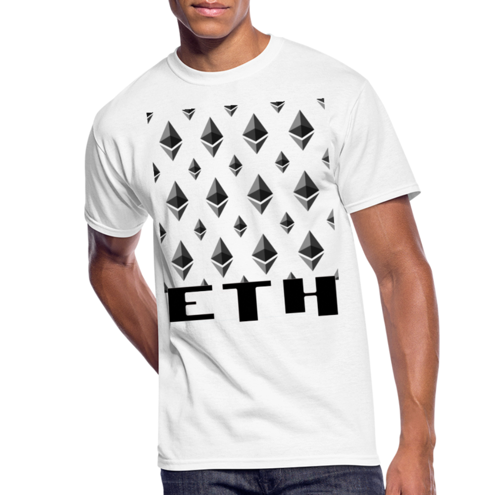 Crypto Currency Ethereum Coin ETH T-Shirt - white