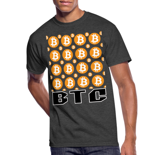 Crypto Currency Bitcoin BTC T-Shirt - heather black