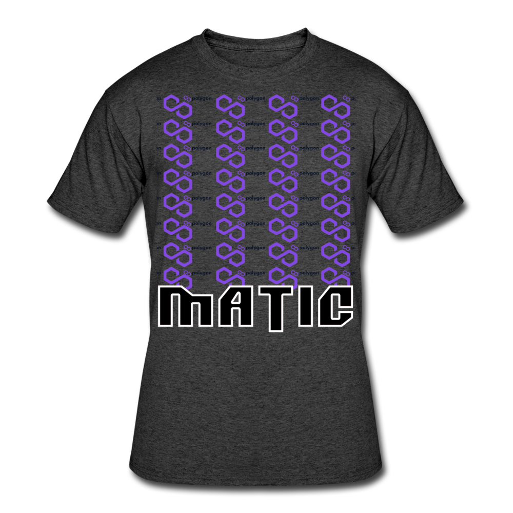 Crypto Currency Polygon Coin MATIC T-Shirt - heather black