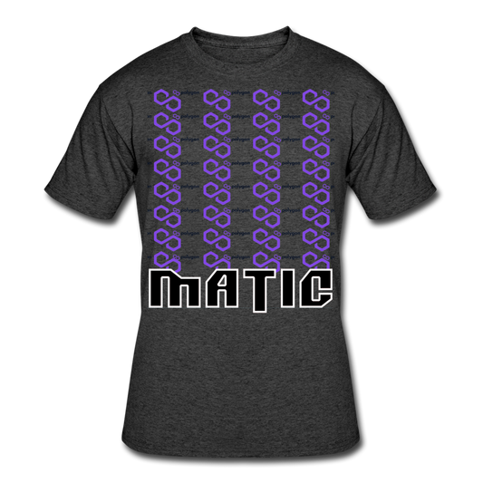 Crypto Currency Polygon Coin MATIC T-Shirt - heather black