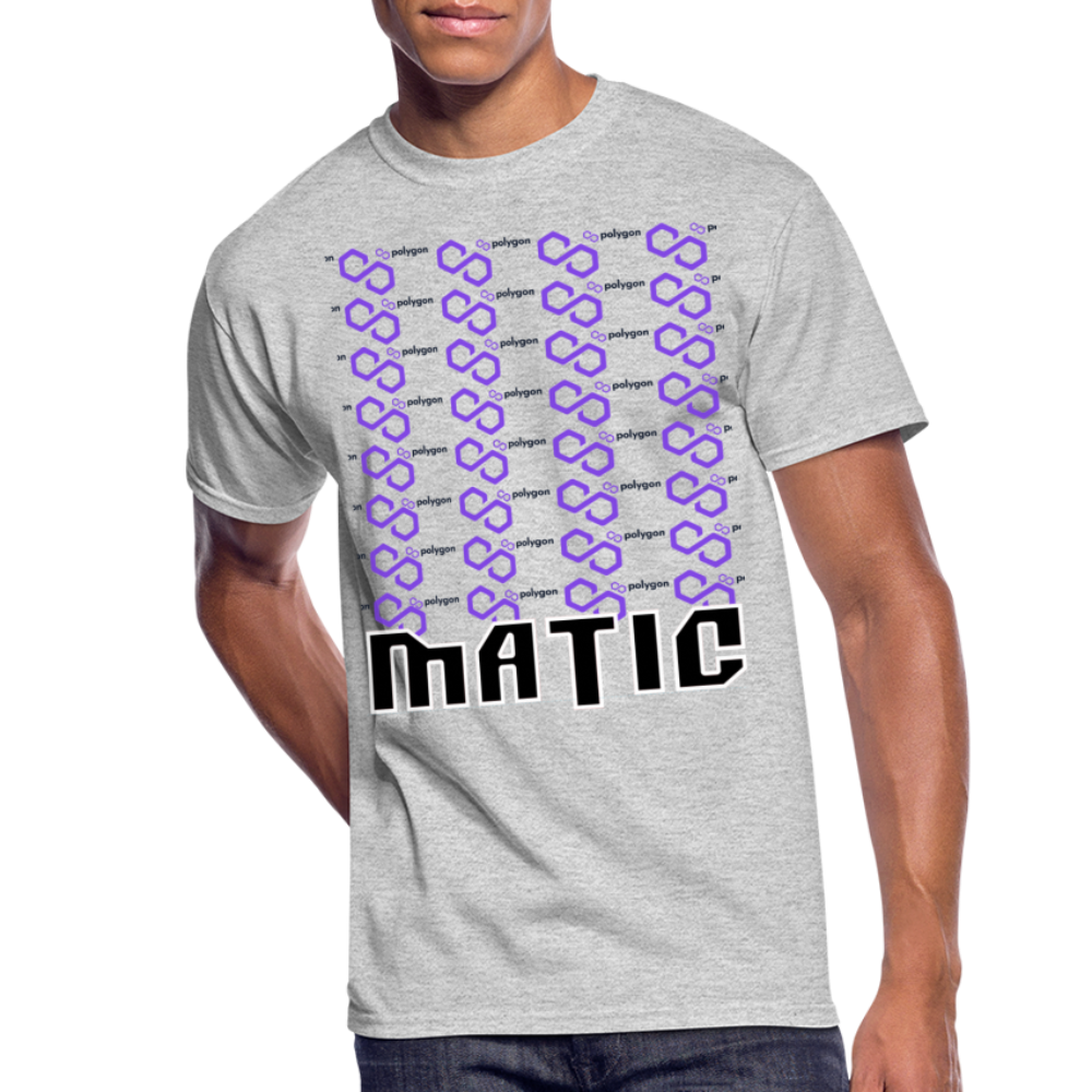 Crypto Currency Polygon Coin MATIC T-Shirt - heather gray