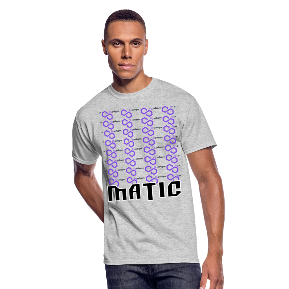 Crypto Currency Polygon Coin MATIC T-Shirt - heather gray