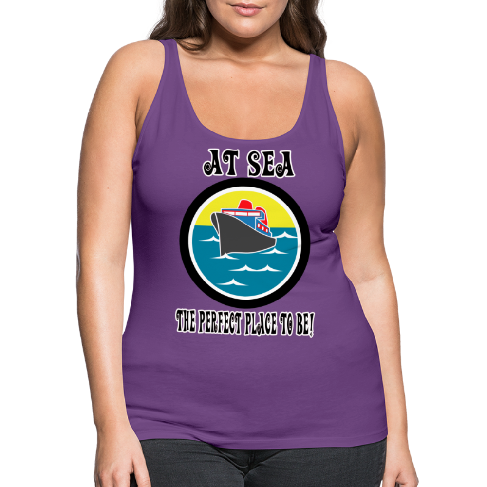 Women’s Premium "At Sea" Design Tank Top - purple