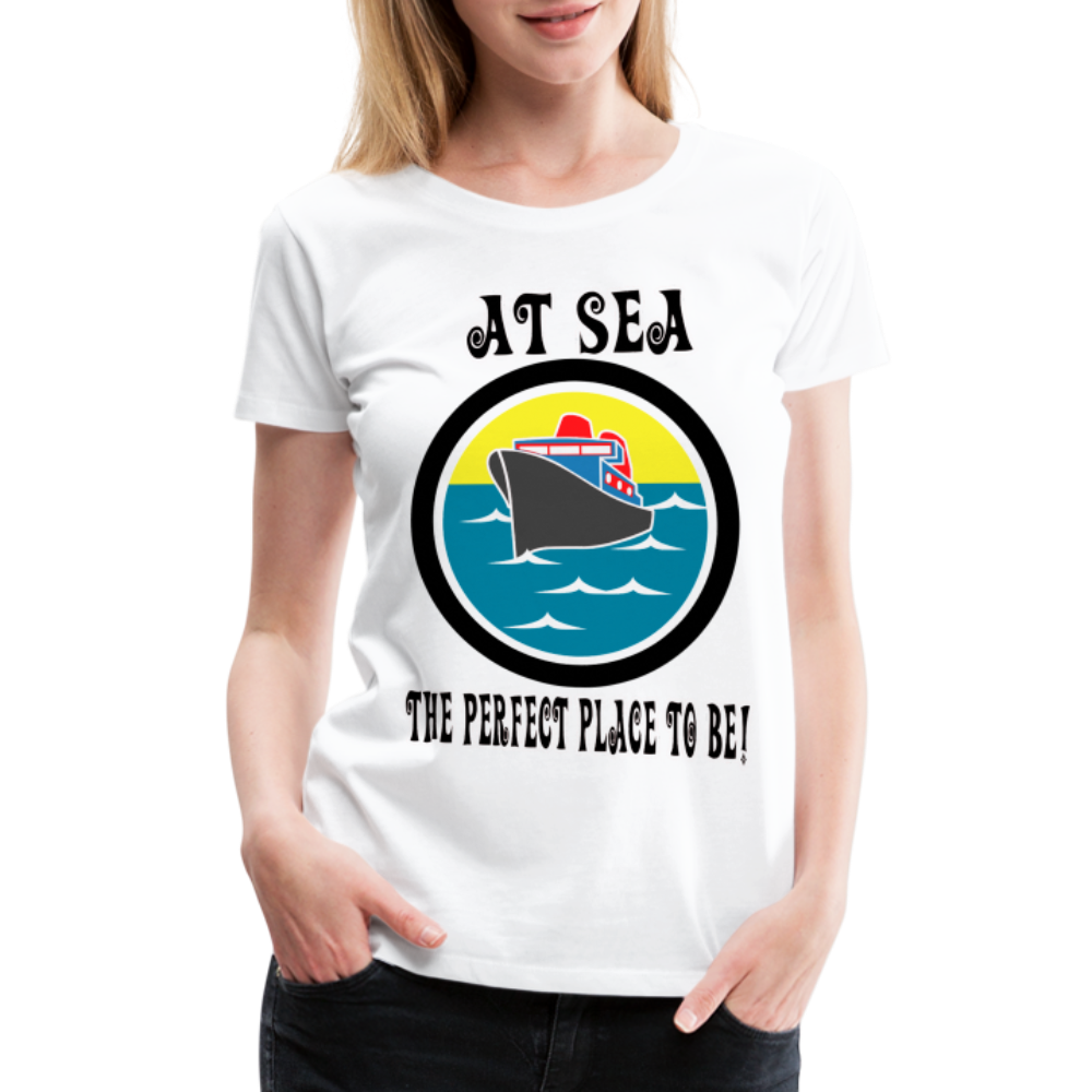 Women’s Premium "At Sea" T-Shirt - white