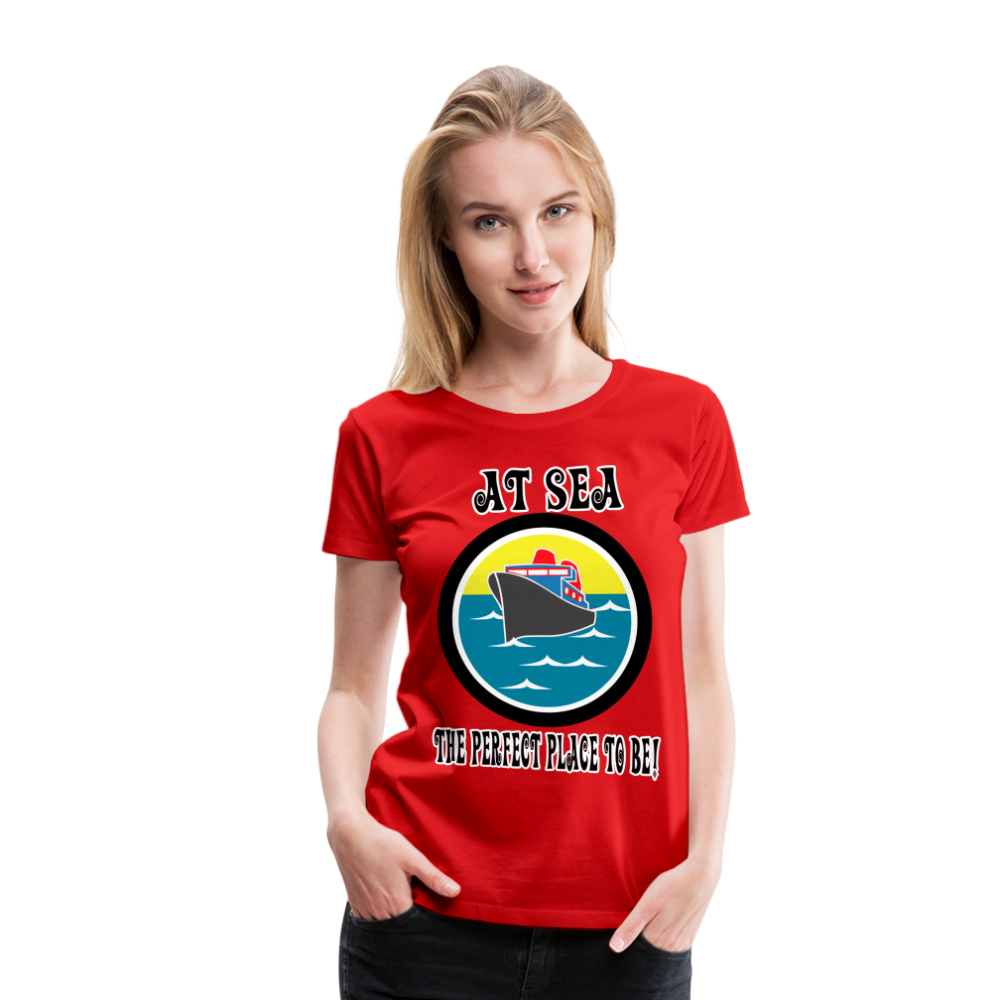 Women’s Premium "At Sea" T-Shirt - red