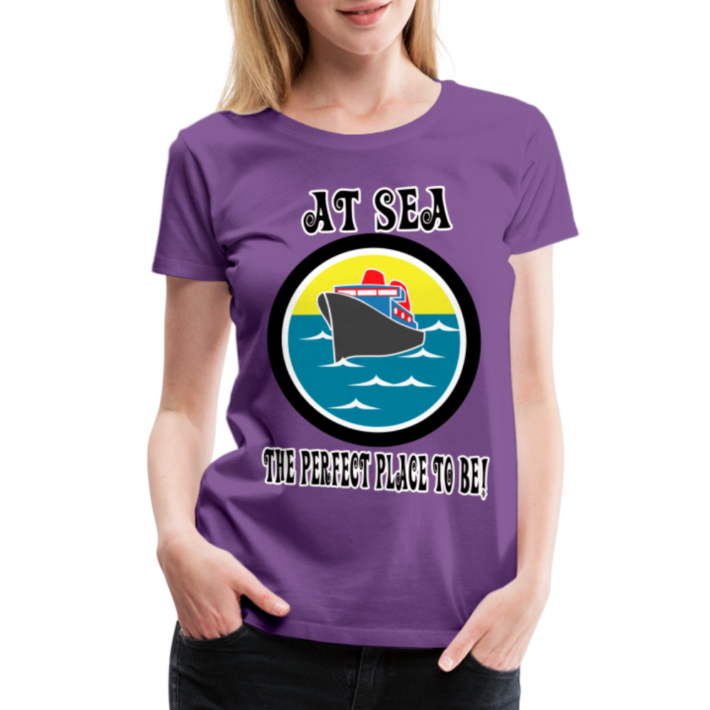 Women’s Premium "At Sea" T-Shirt - purple