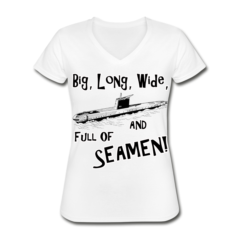 Women's "Seaman" V-Neck T-Shirt - white