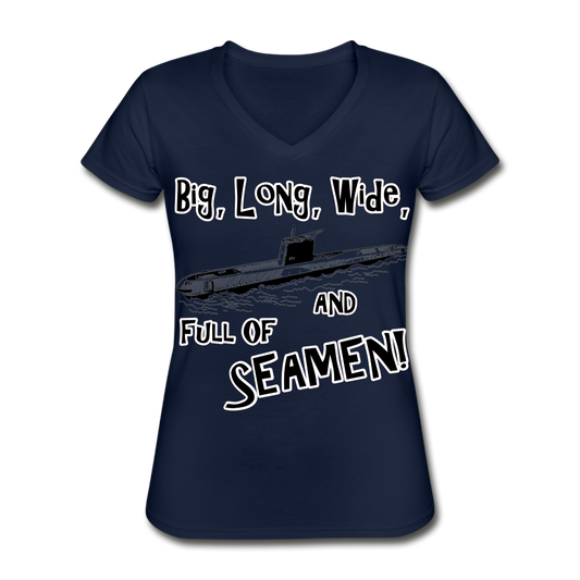 Women's "Seaman" V-Neck T-Shirt - navy