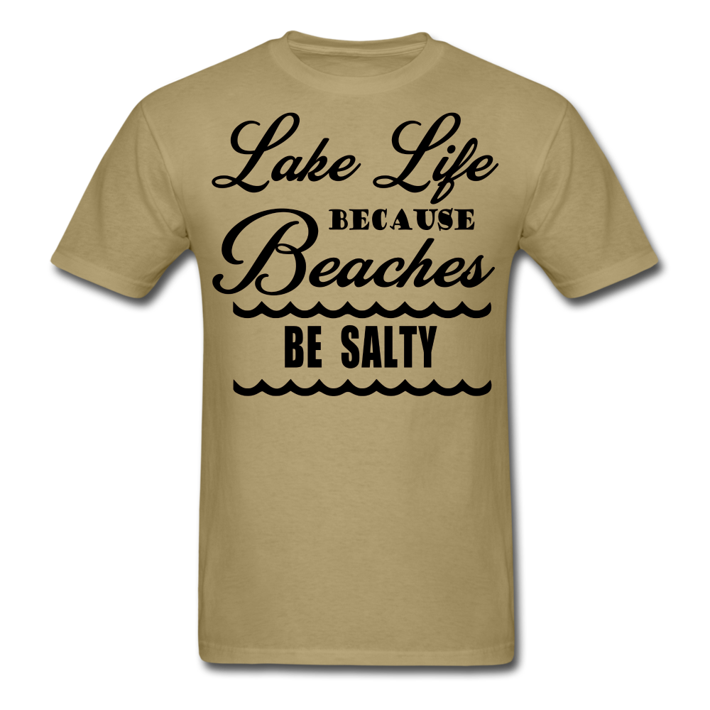 Unisex Classic "Lake Life" Funny T-Shirt - khaki