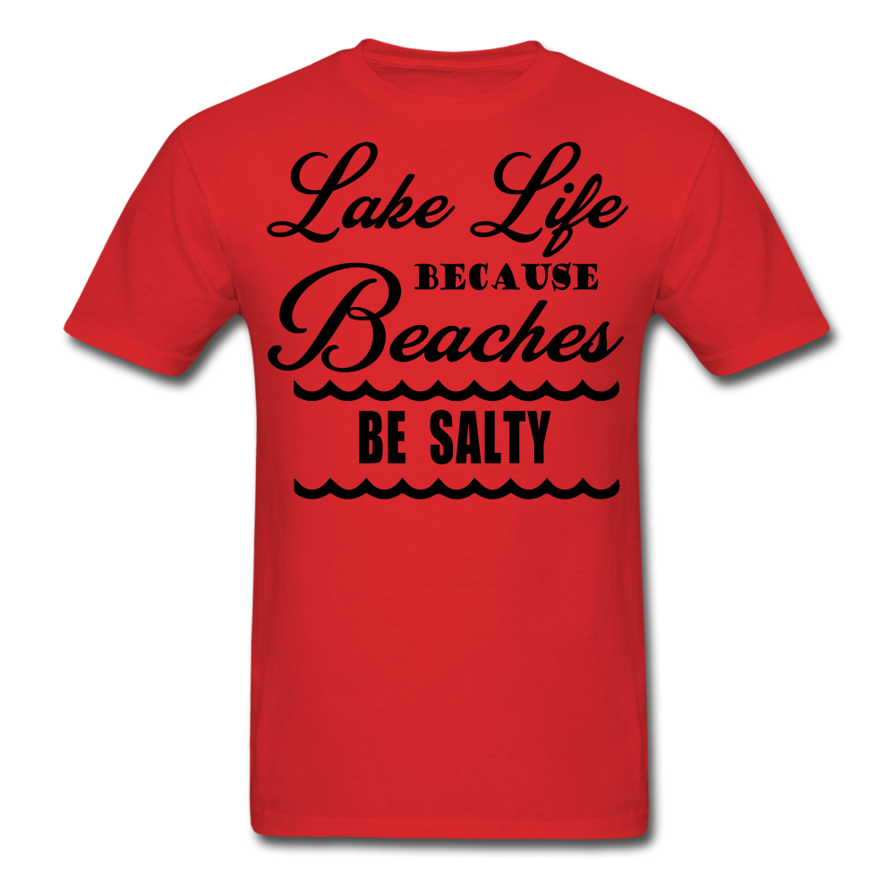 Unisex Classic "Lake Life" Funny T-Shirt - red
