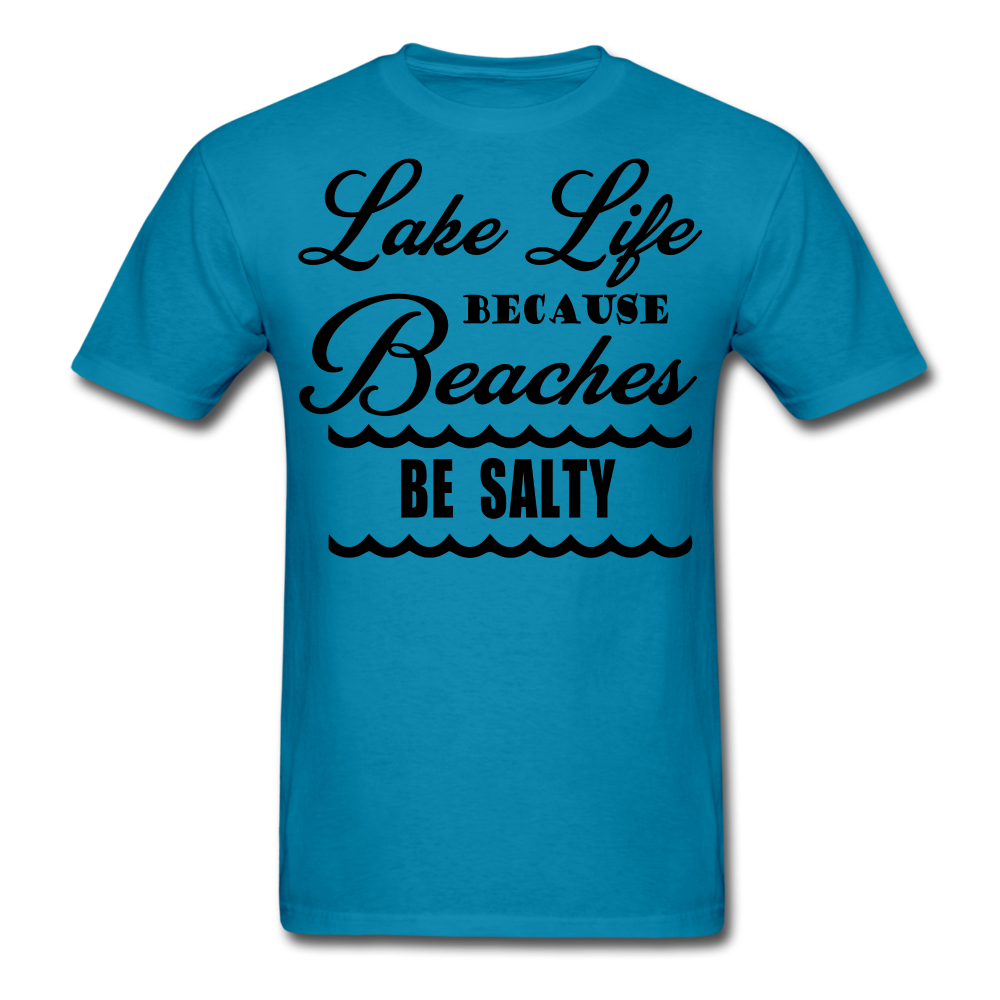 Unisex Classic "Lake Life" Funny T-Shirt - turquoise