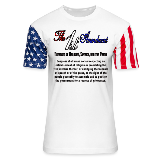 1st Amendment Stars And Stripes Premium T-Shirt - white